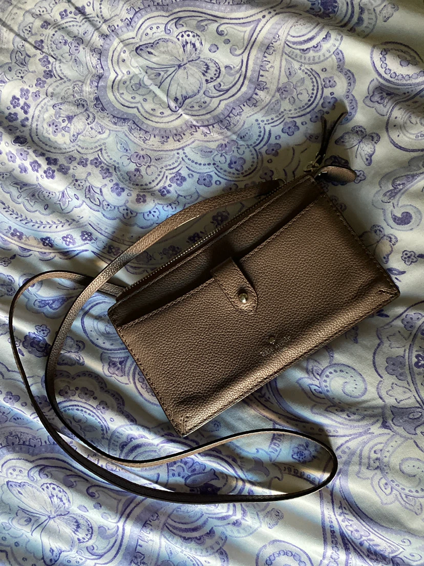 Kate Spade Brown Leather Crossbody Wallet