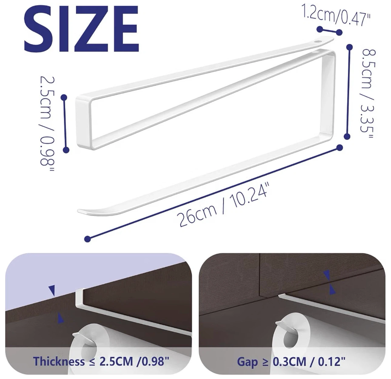 Under Shelf Paper Towel Holder - Pack of 2 - photo 3