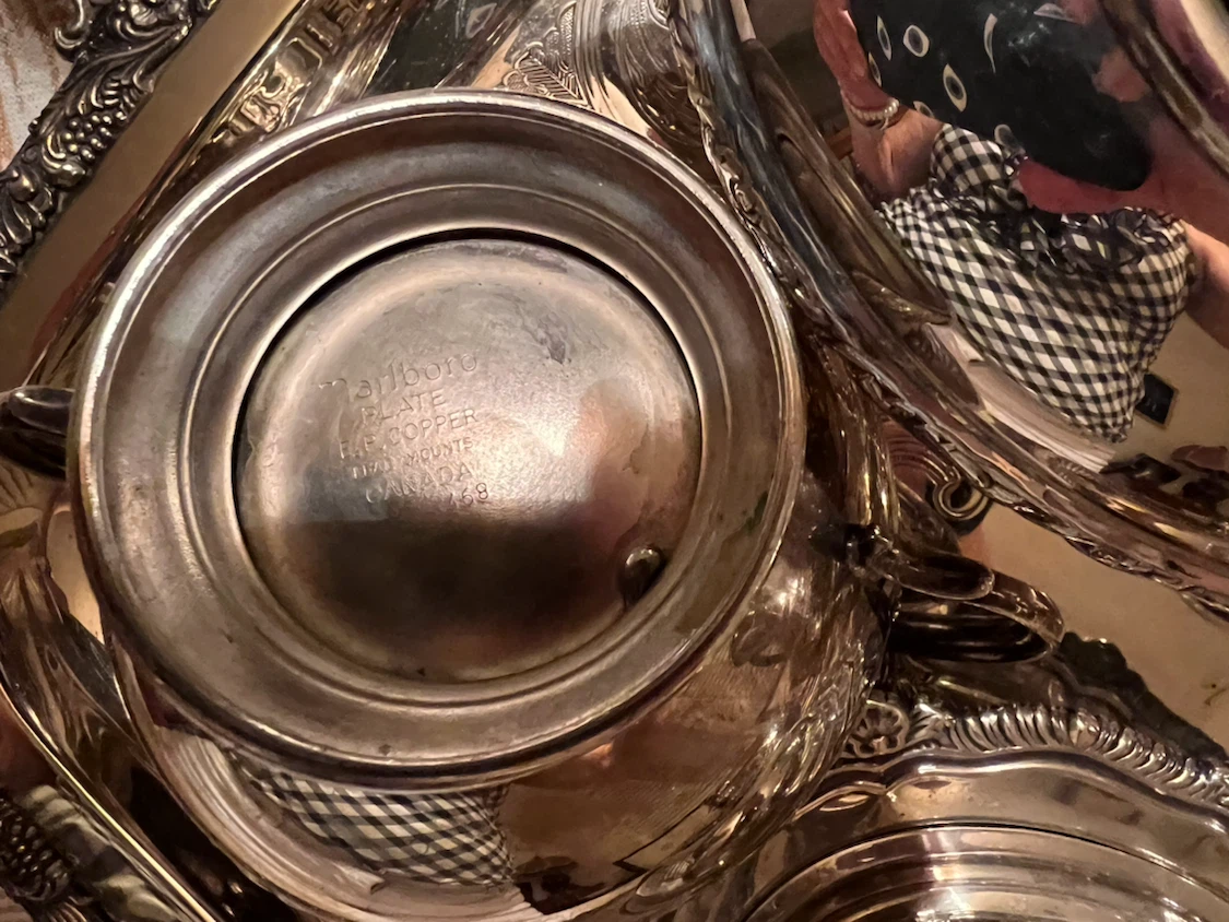 Marlboro Silver Plated Copper Tea Set on Tray - photo 2
