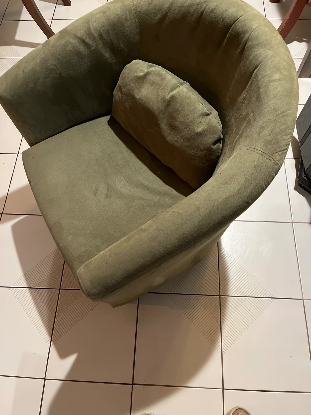 Green Barrel Chair Accent Armchair - photo 3