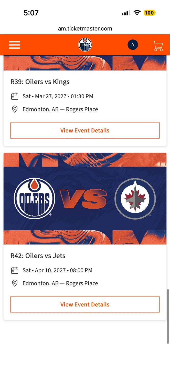 Edmonton Oilers Tickets
