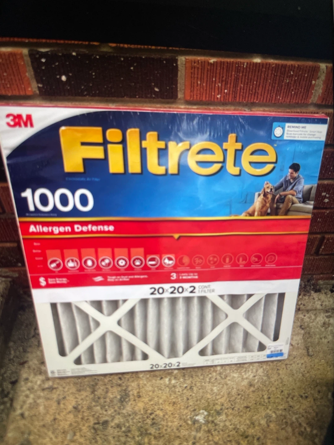 Filtrete 1000 Allergen Defense Air Filter 20x20x2