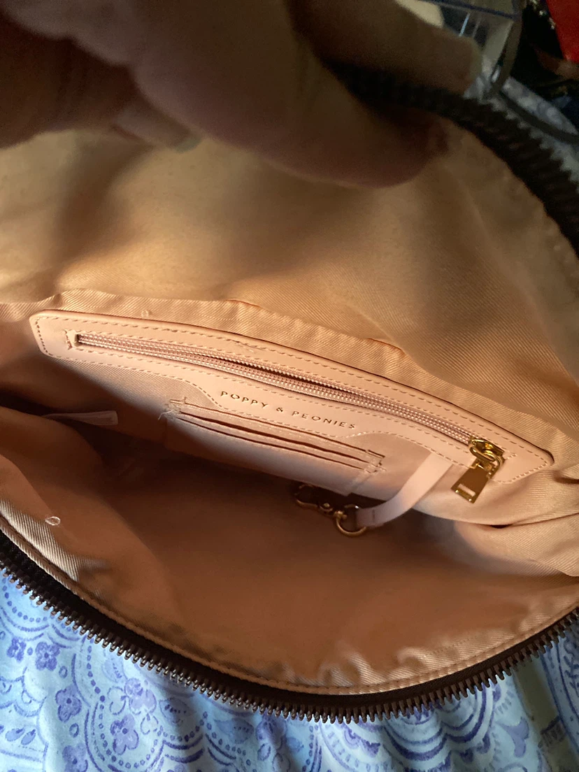 Poppy & Peonies Quilted Brown Crossbody Bag - photo 2