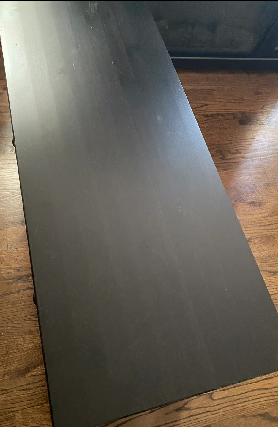 IKEA Black TV Stand with Two Drawers - photo 5
