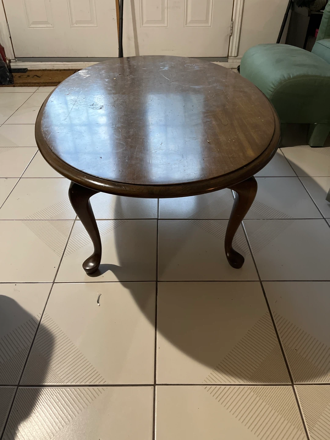 Oval Wood Coffee Table - photo 2