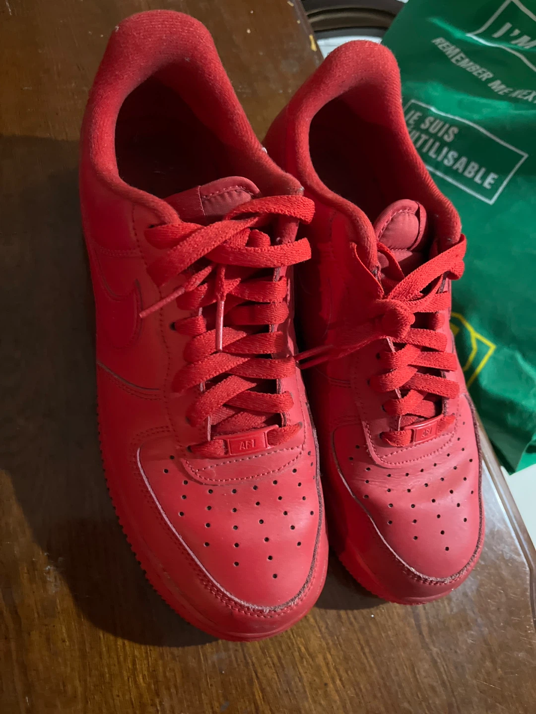 Nike Air Force 1 Red Sneakers - photo 2