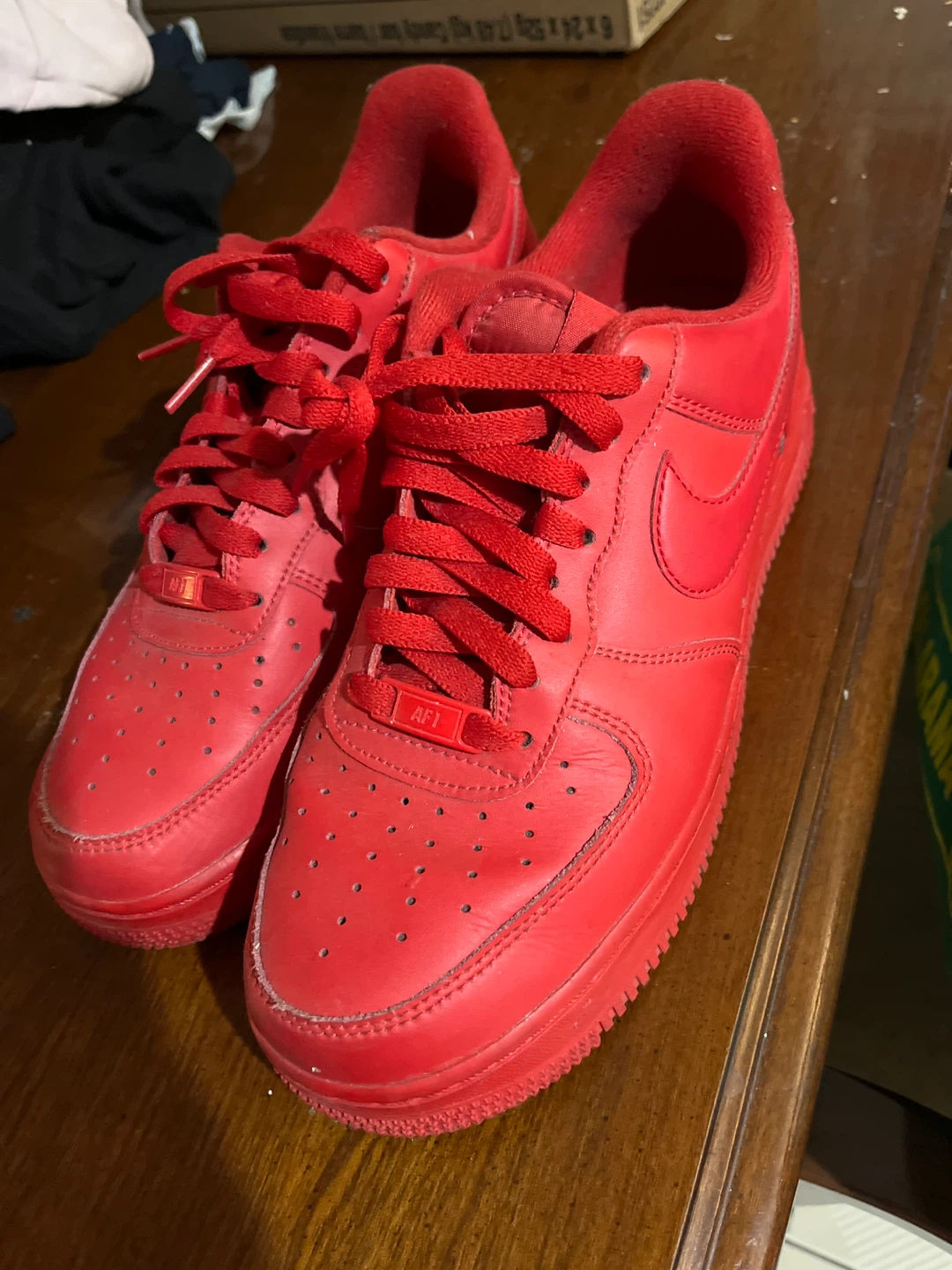 Nike Air Force 1 Red Sneakers - photo 3