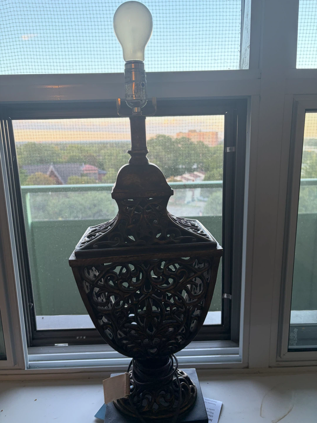 Ornate Metal Table Lamp