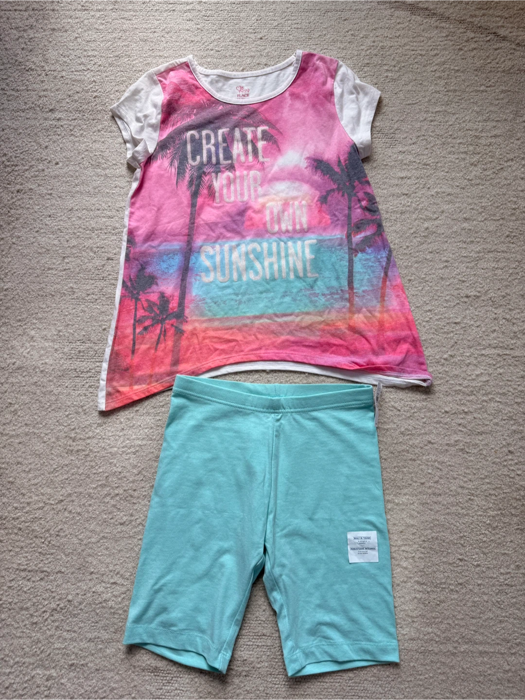 Kids or small adult top and bike short
