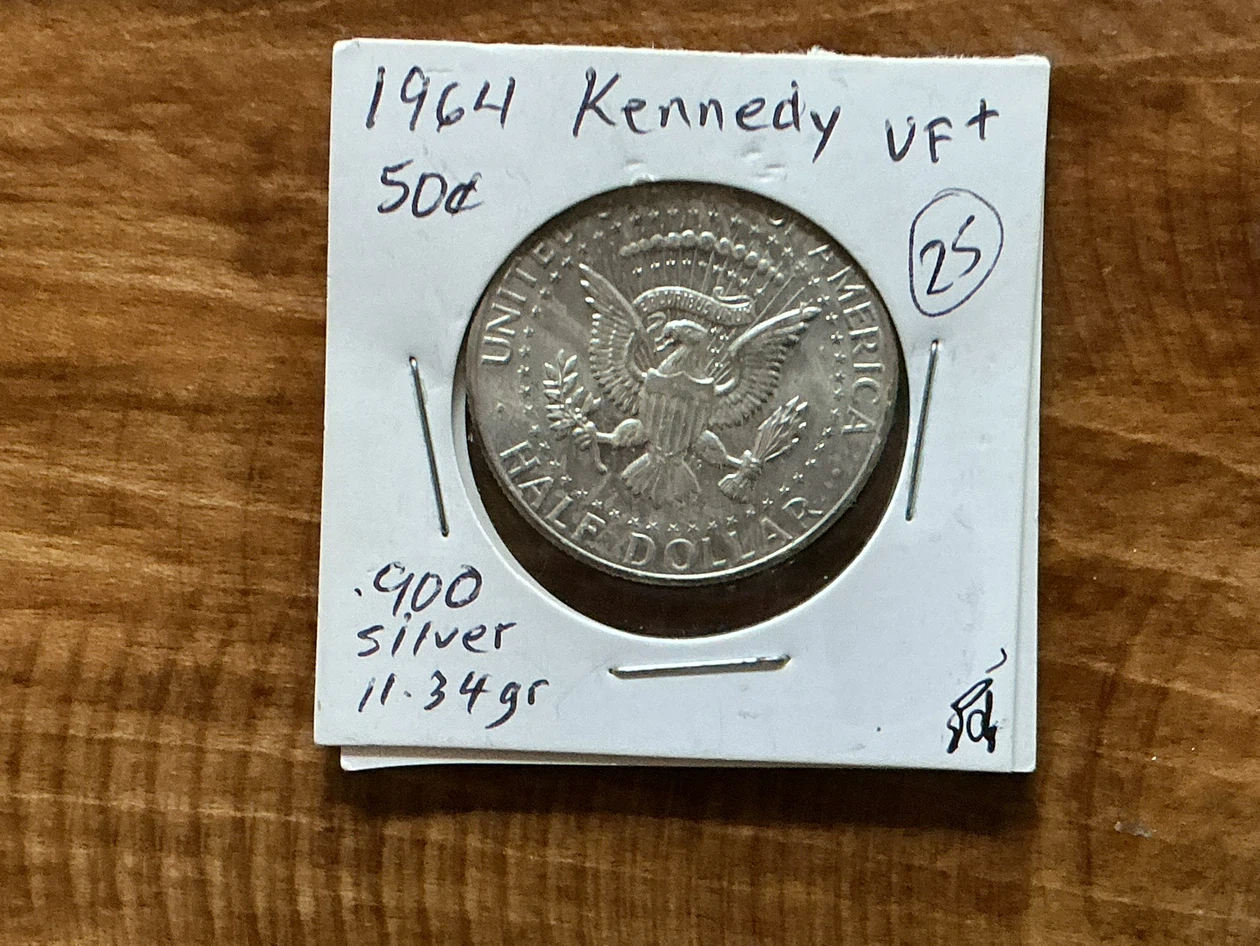 1964 J.F. KENNEDY Half Dollar - 900 Silver Coin - photo 2
