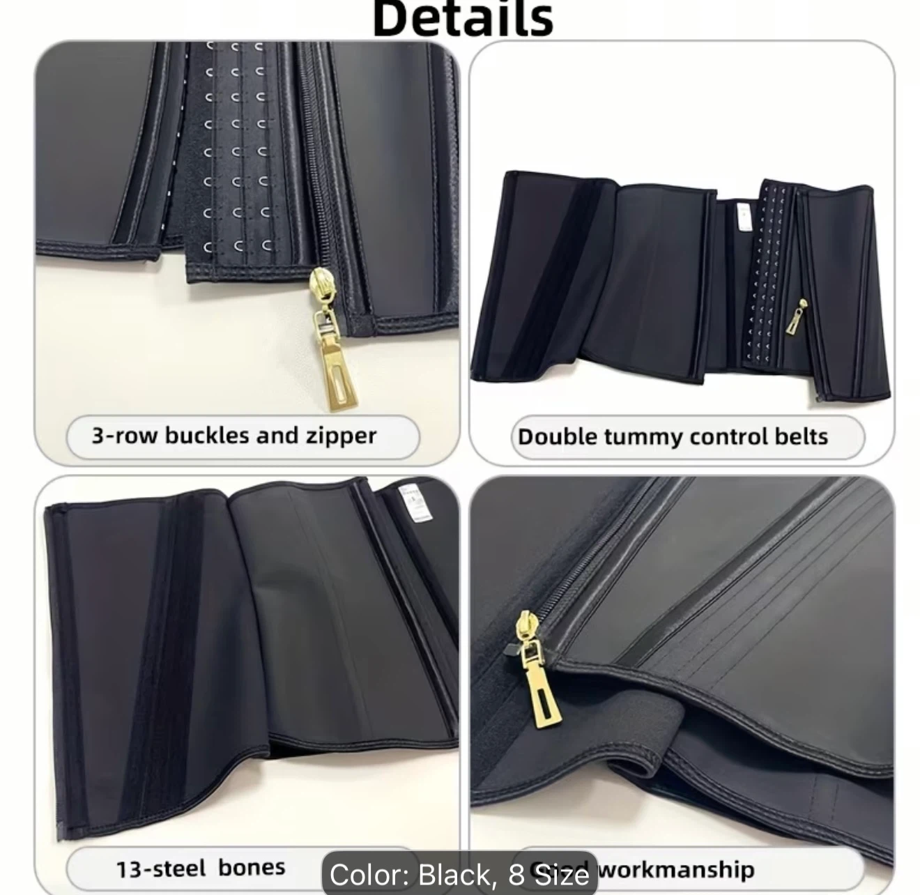 New Waist Trainer Corset - Black - photo 4