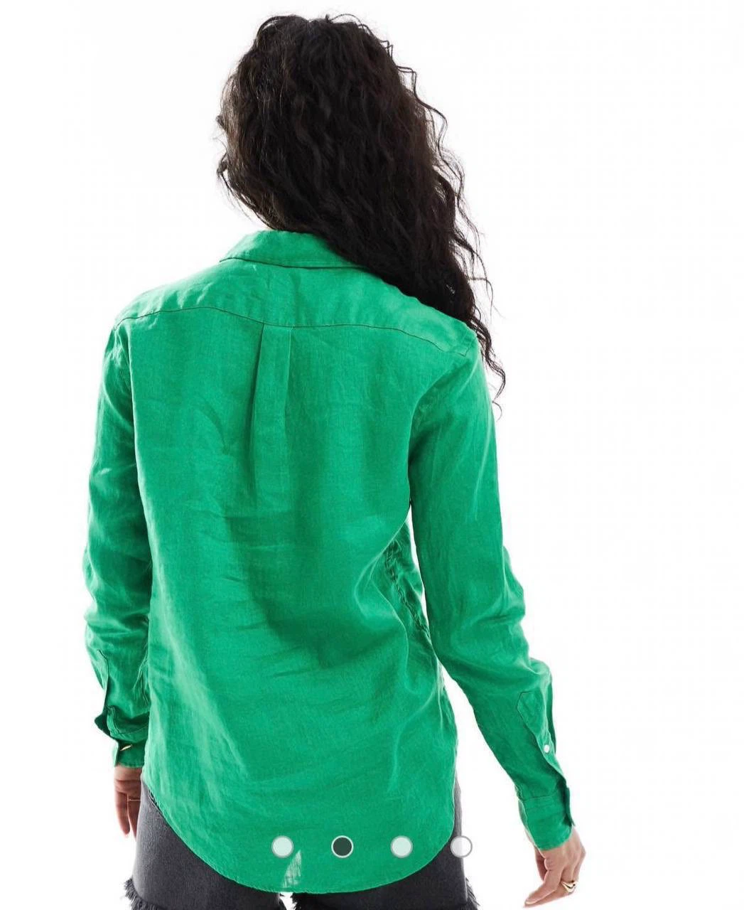 Polo Ralph Lauren linen shirt with logo,green XL - photo 2