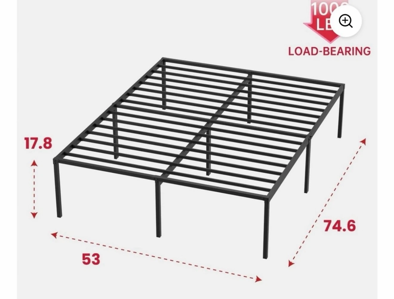 FULL METAL BED FRAME - photo 3