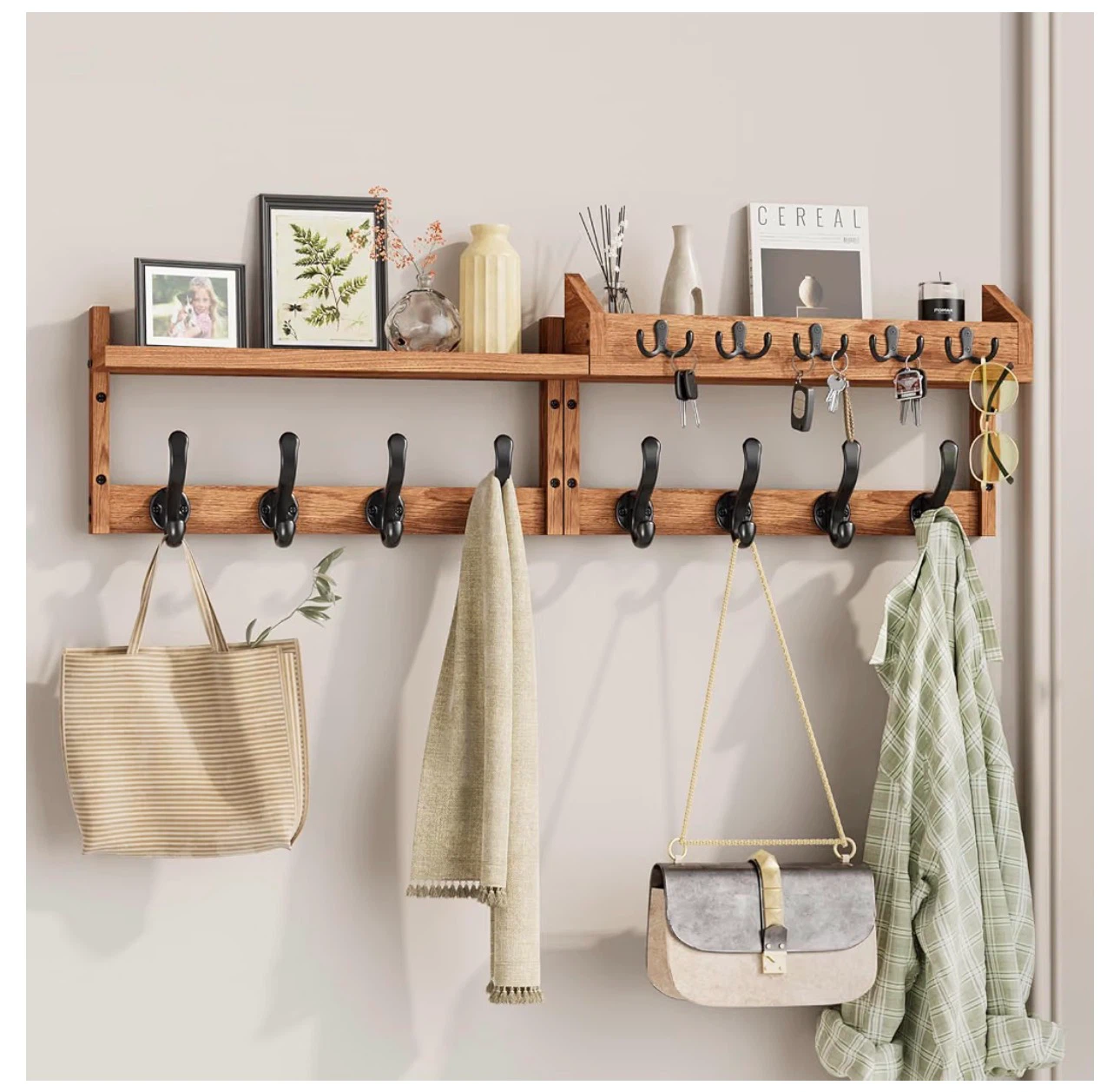 Wall Mount 35” Coat Rack with Shelf - photo 2