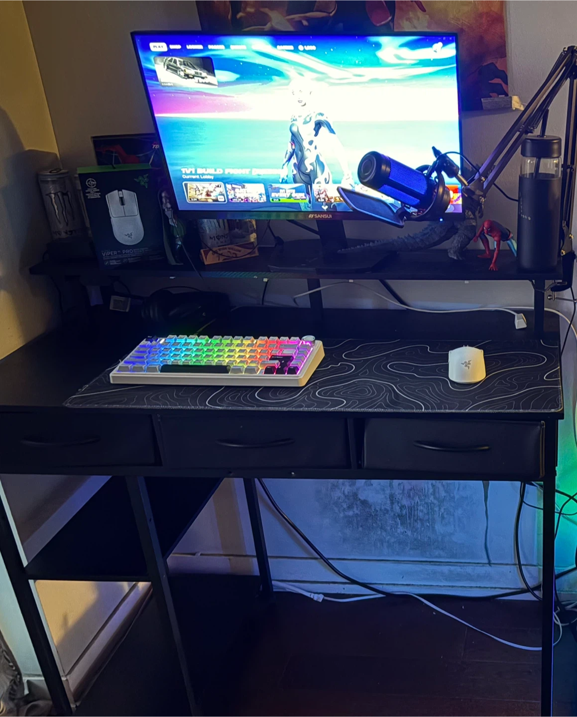 Black Computer Desk for sale. Excellent condition!