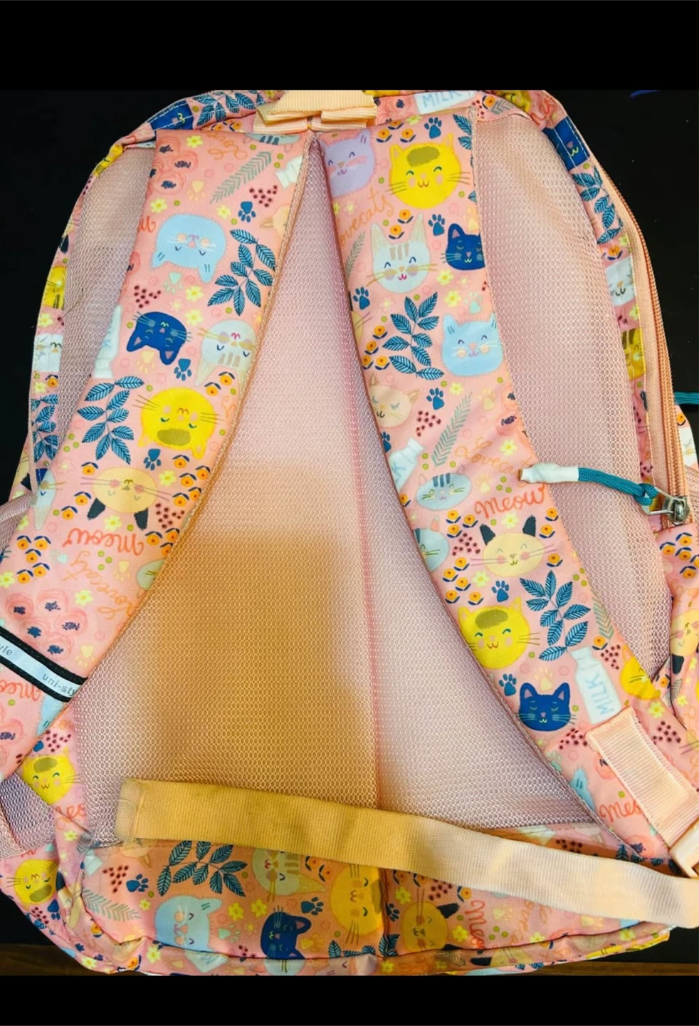Kids Cat Print Backpack - photo 2