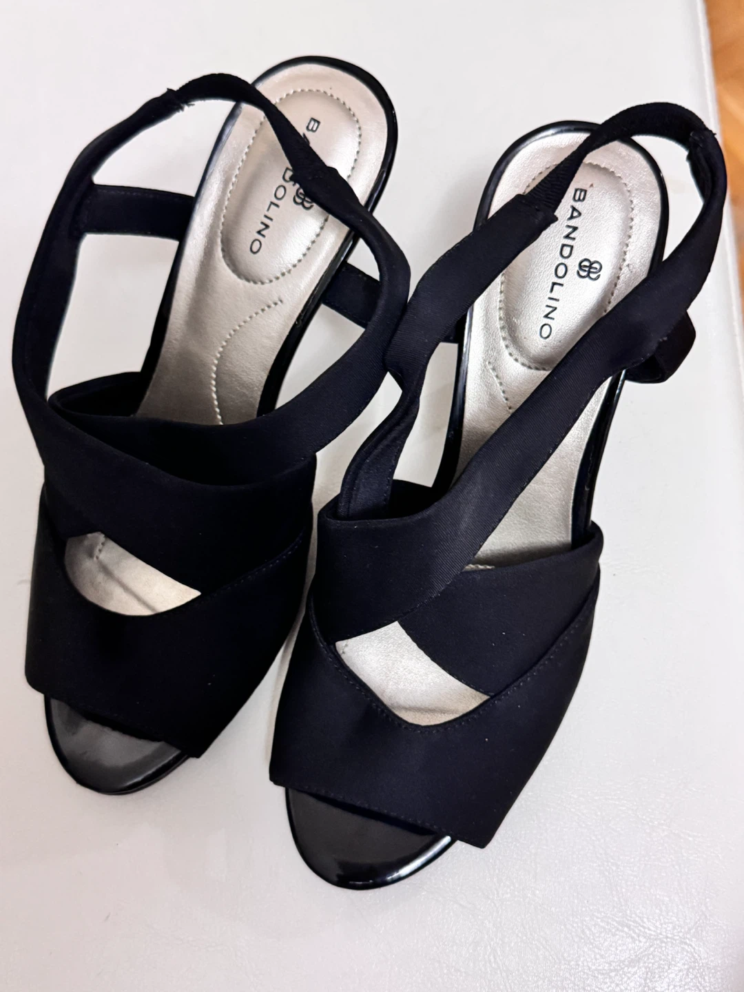 Bandolino Black Heeled Sandals