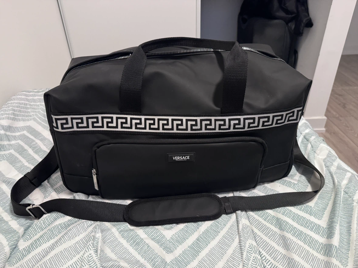 Vers*** Black Duffle Bag