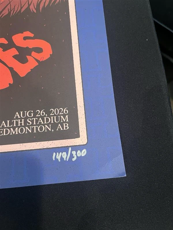 Guns N' Roses Concert Poster - Edmonton, AB Aug 26, 2026 - photo 2