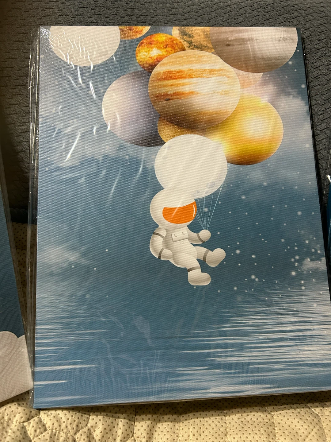 New-Set of 3 Space-Themed Canvas Wall Art - photo 3
