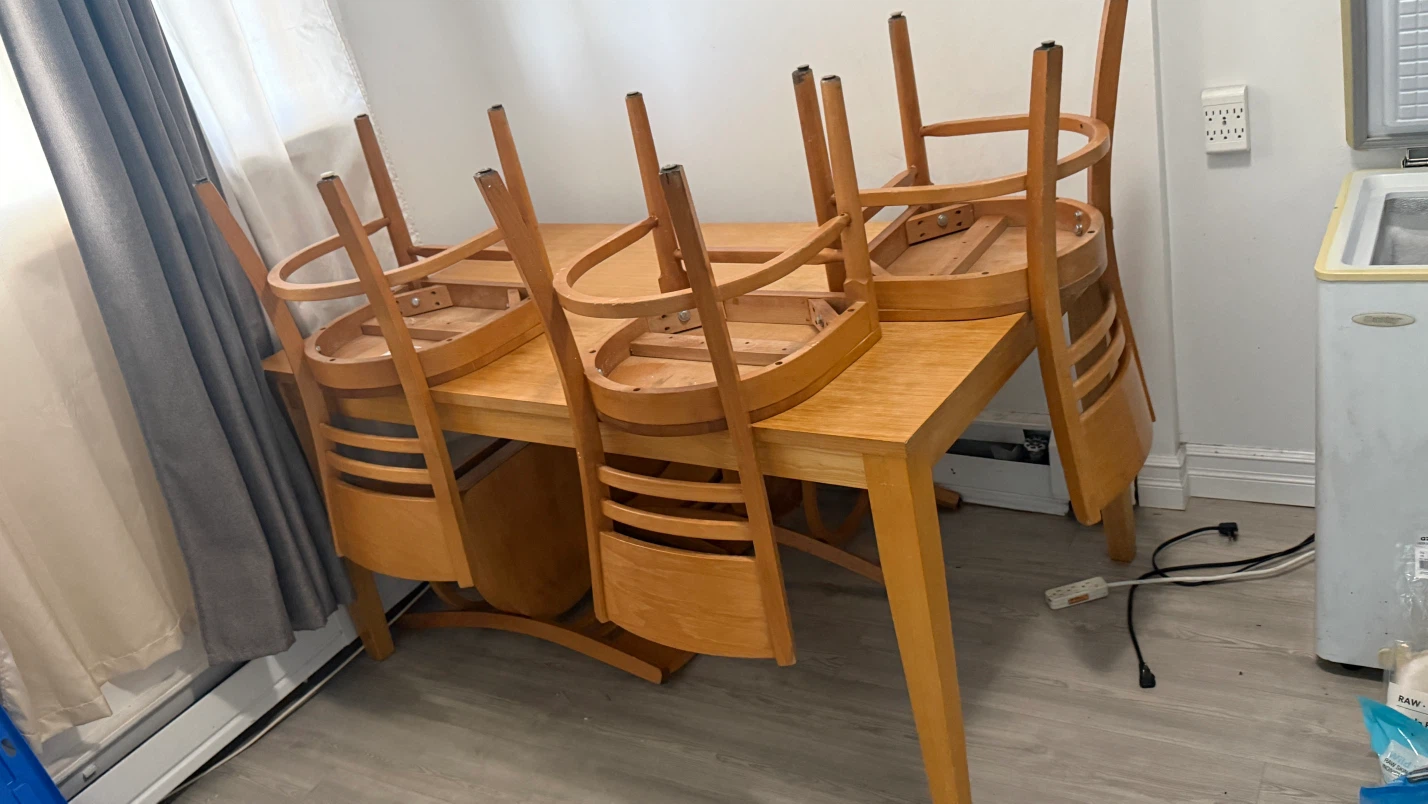 Wooden Dining Table and Chairs Set