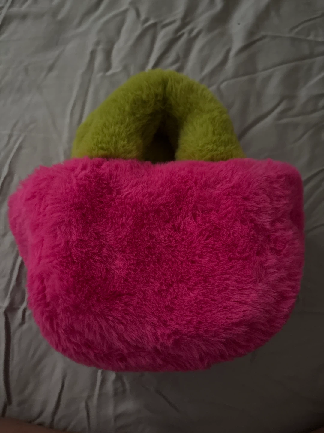 Tegi. Fuzzy Handbag - Pink & Lime Green - photo 2