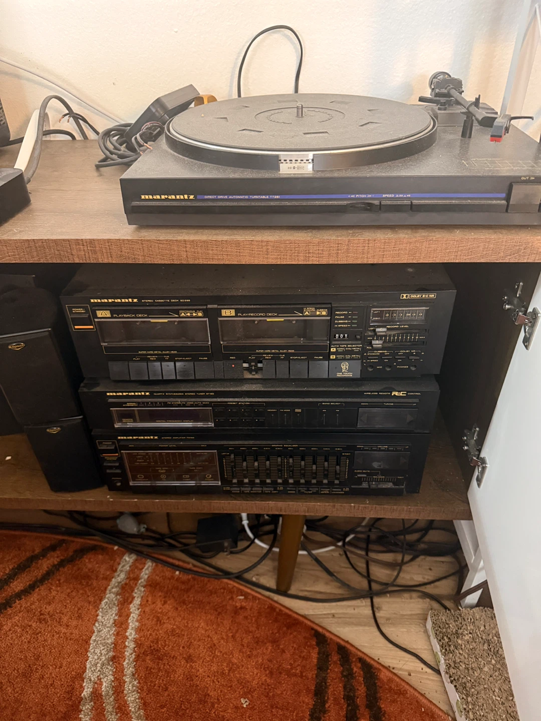 Vintage (1980s) Marantz Stereo + Klipsch speakers.