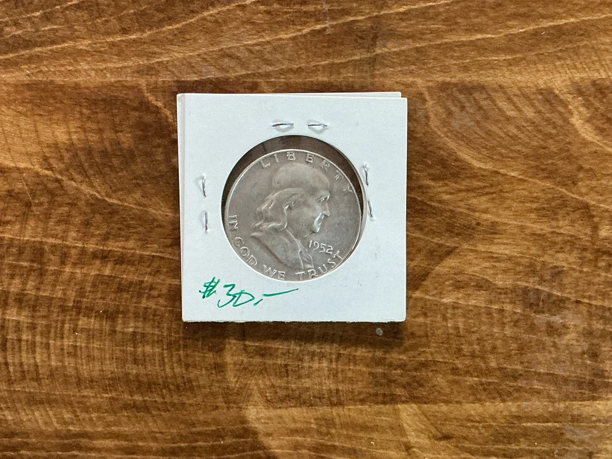 1952 USA D. FRANKLIN Silver Half Dollar 50 Cents Coin ! - photo 4