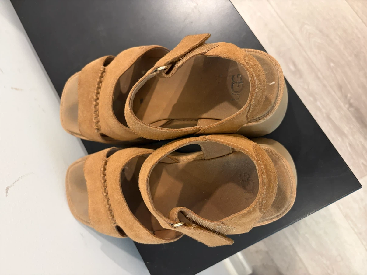 🌺Until 9/2🌺 UGG / Fluff Yeah Platform Sandals - Tan - Size 7 - photo 3
