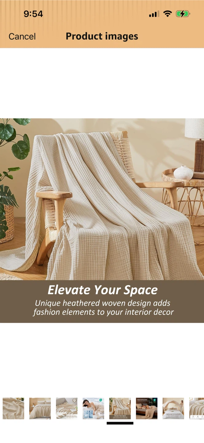New-Lightweight Cotton Muslin Blanket