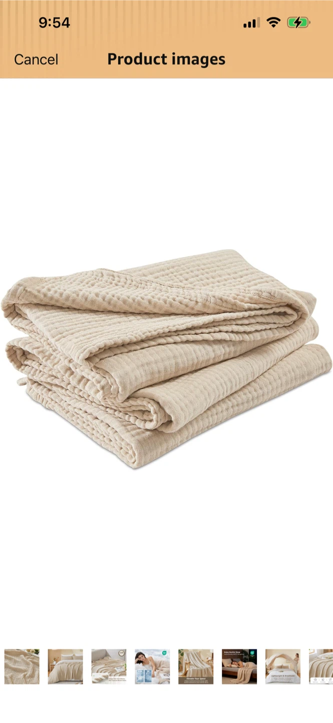 New-Lightweight Cotton Muslin Blanket - photo 5
