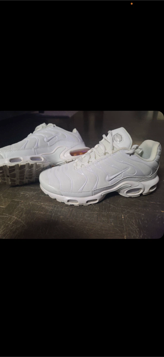 Nike Air Max Plus TN 'Triple White' Sneakers