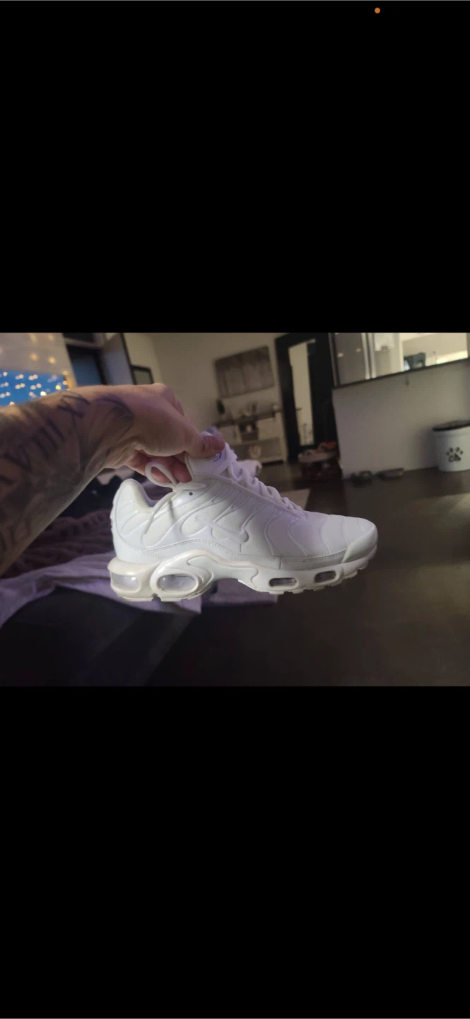 Nike Air Max Plus TN 'Triple White' Sneakers - photo 3