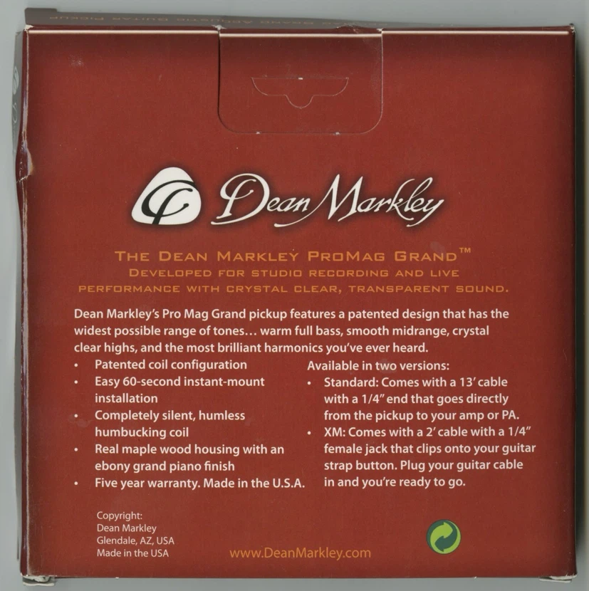 Dean Markley ProMag Grand Acoustic Guitar Pickup - photo 2