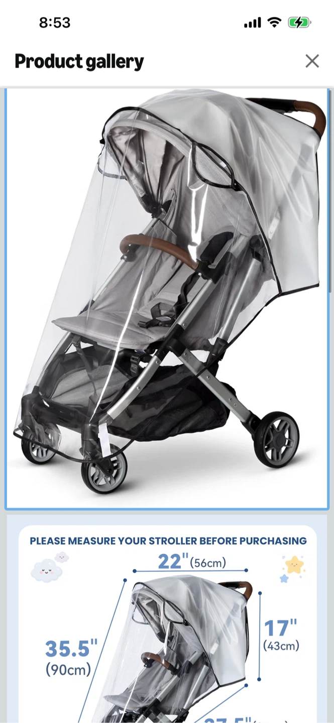 New-Bemece Universal Stroller Rain Cover