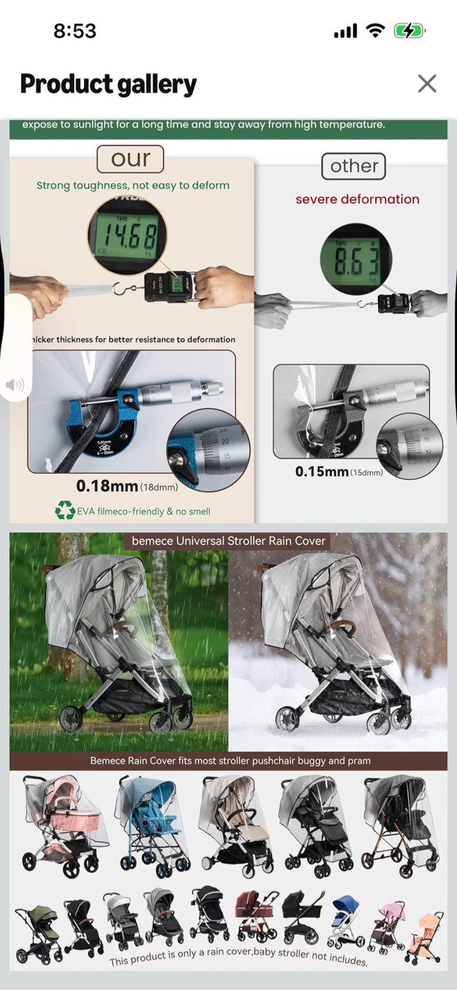 New-Bemece Universal Stroller Rain Cover - photo 3