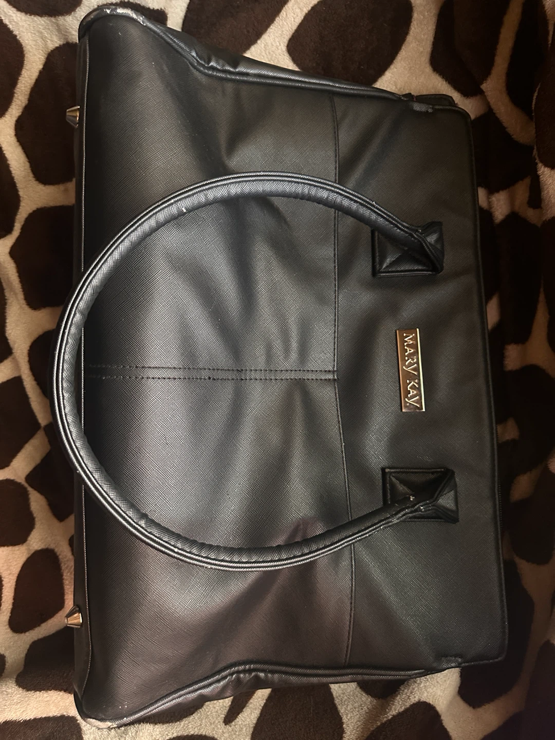 Mary Kay Black Faux Leather Tote Bag