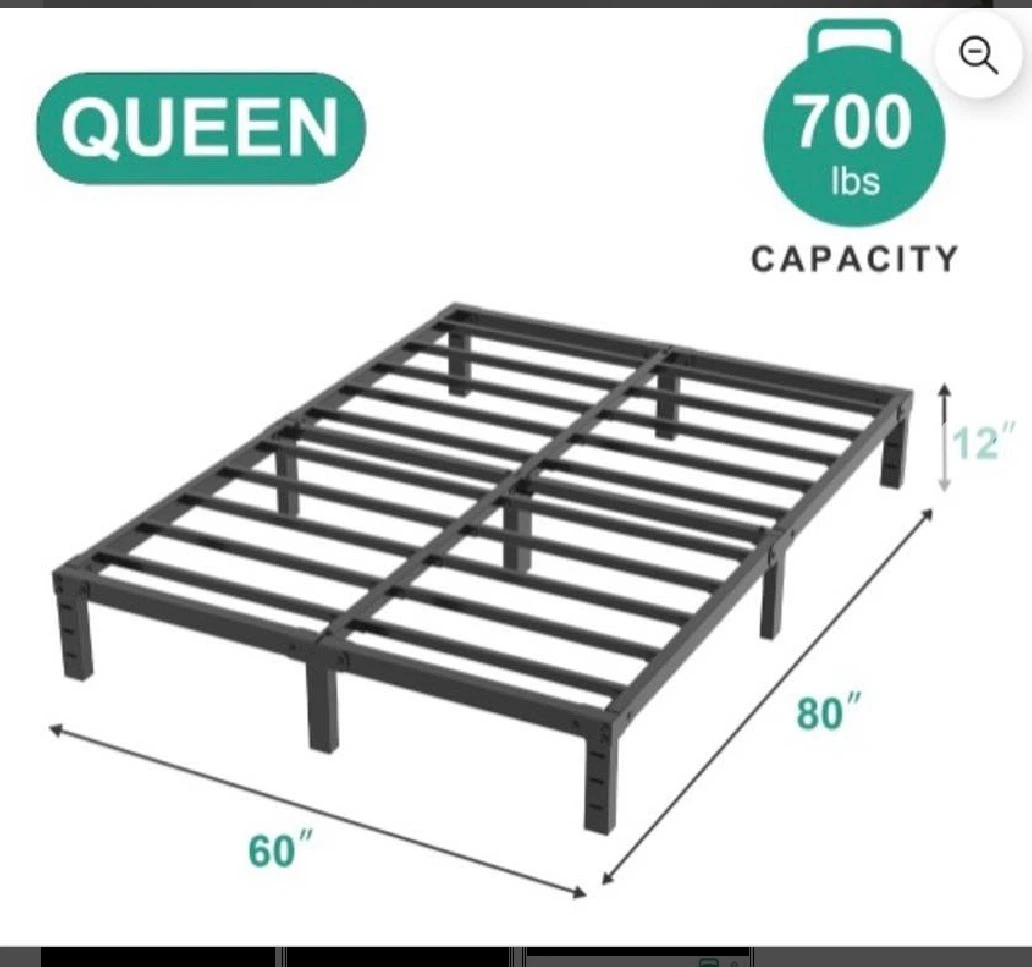 Queen Size Metal Bed Frame - photo 3