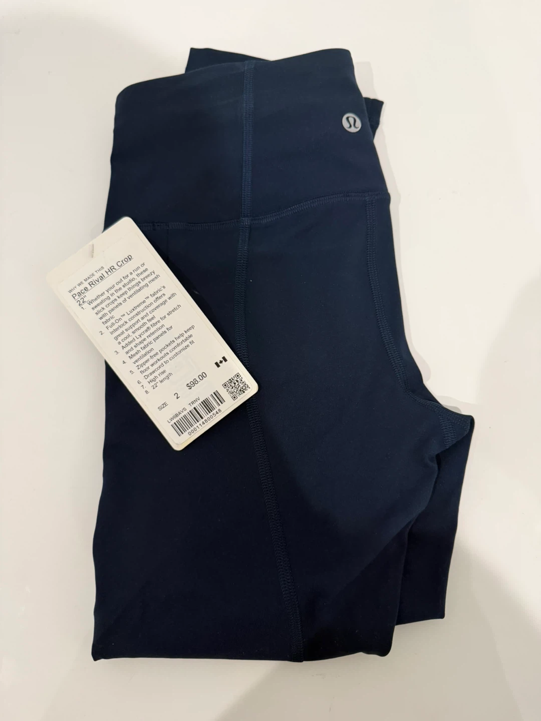 Lululemon Pace Rival HR Crop 22" Leggings Size 2