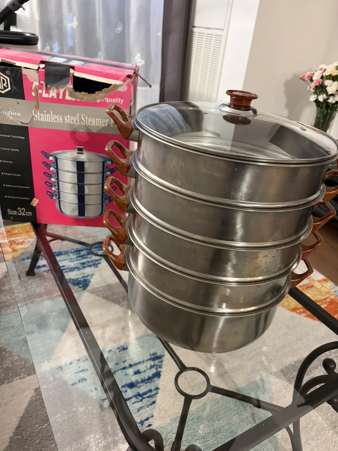 Lagjian 5-Layer Stainless Steel Steamer - 32cm