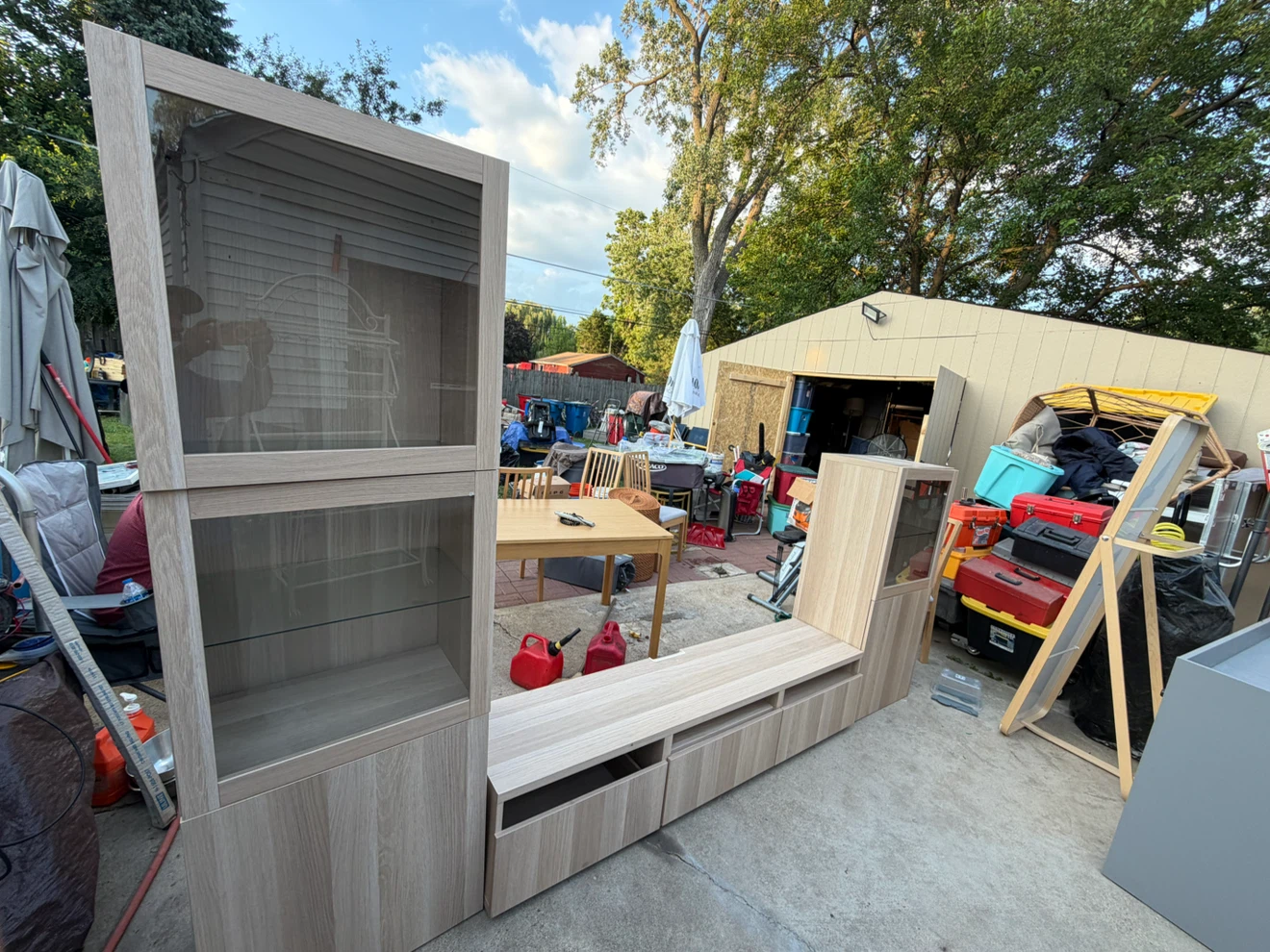 Large Entertainment Center with Glass Doors - photo 3