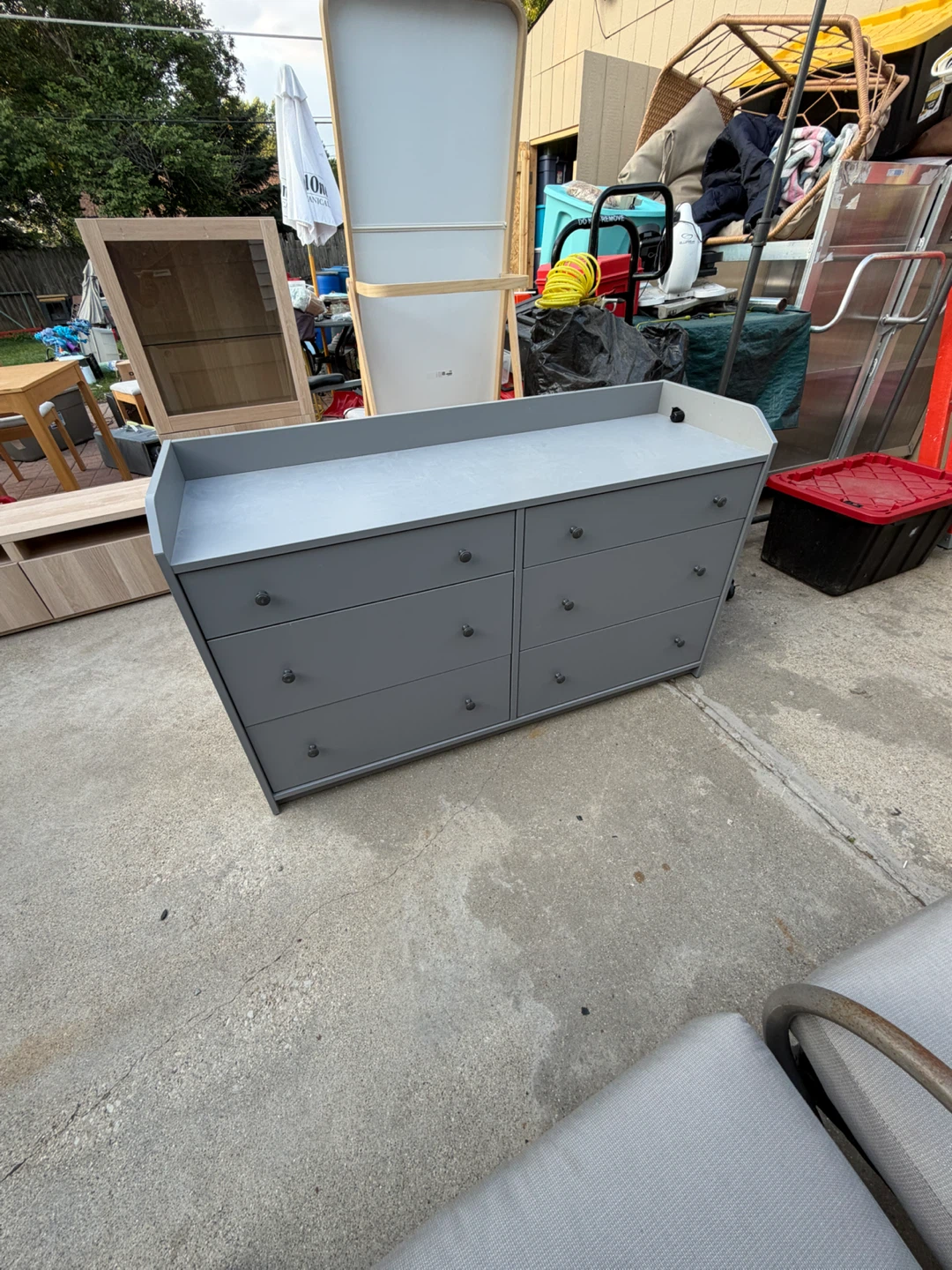 Gray 6-Drawer Dresser