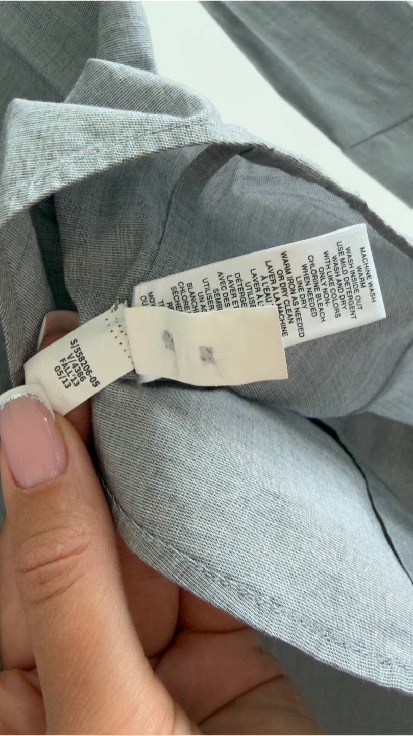 Banana Republic Grey Stretch Slim Fit Dress Shirt - photo 5