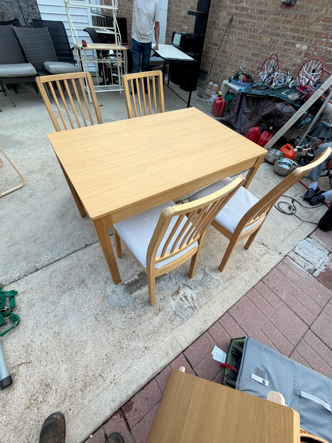 Light Wood Dining Table with 4 Chairs - photo 2