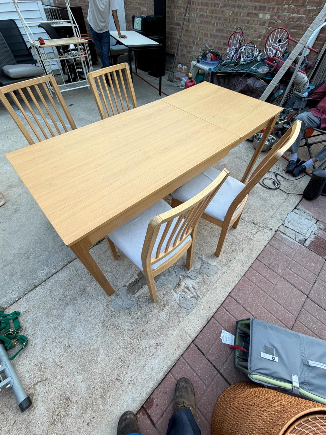 Light Wood Dining Table with 4 Chairs - photo 3