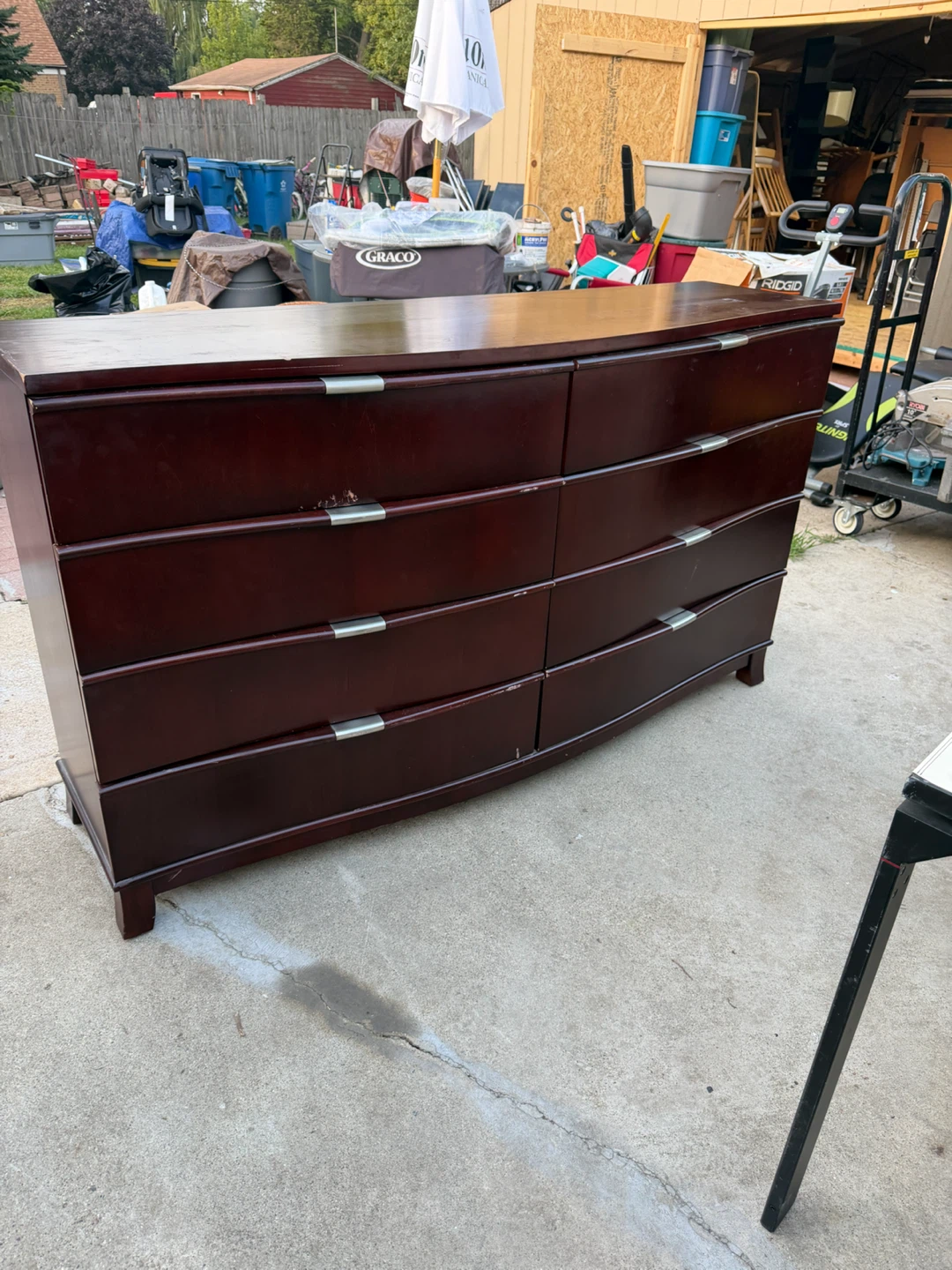 Dark Wood 6-Drawer Dresser