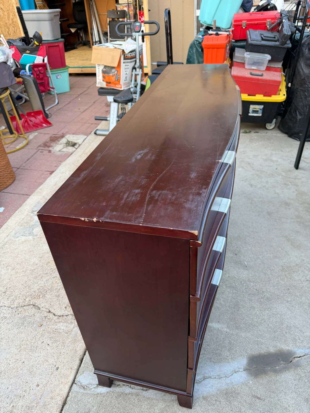 Dark Wood 6-Drawer Dresser - photo 2