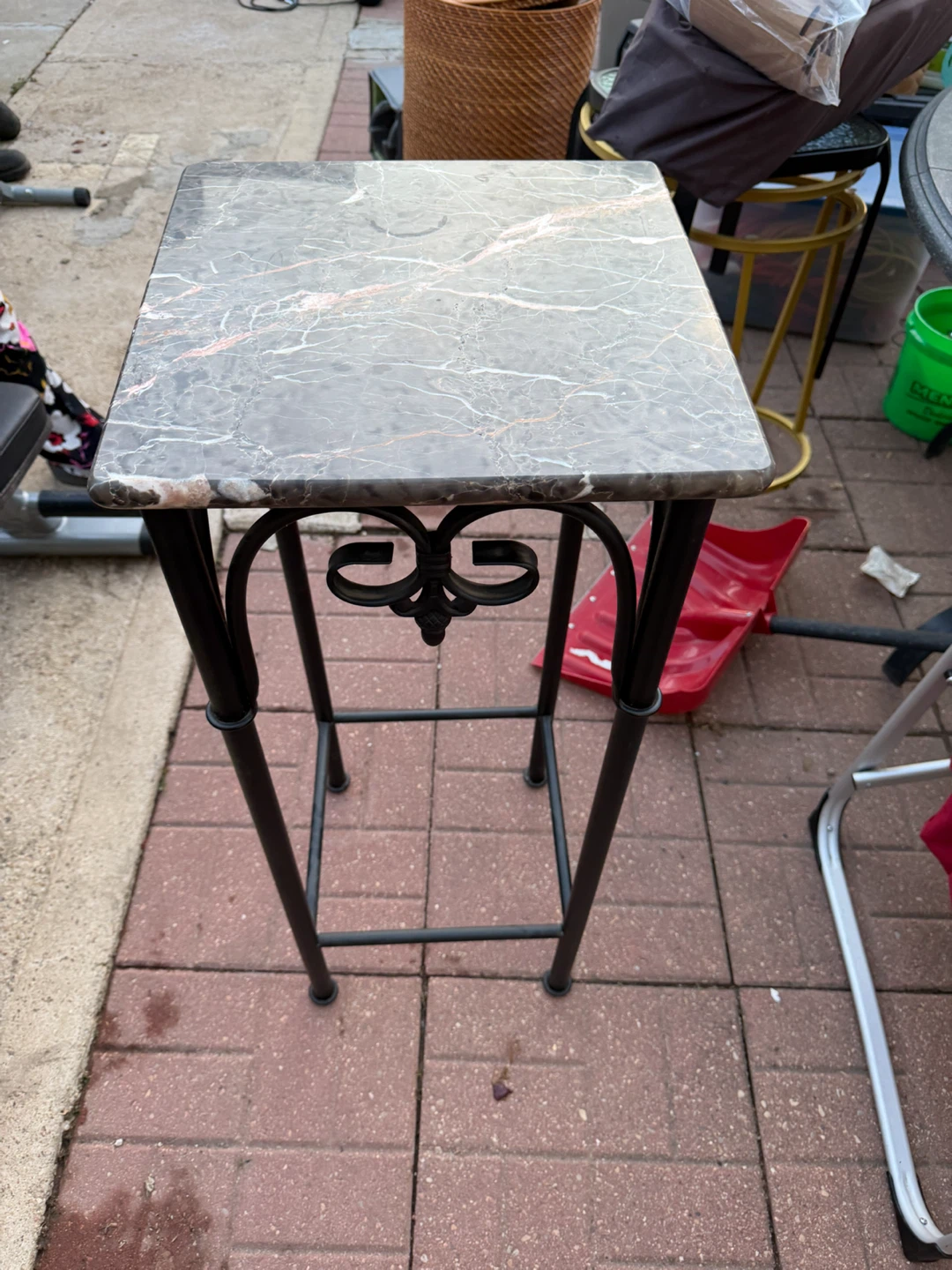 Marble Top Accent Table