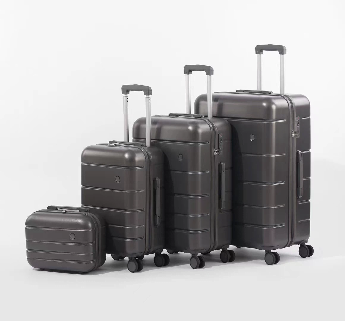Set of 4 Black Hardshell Luggage - photo 2