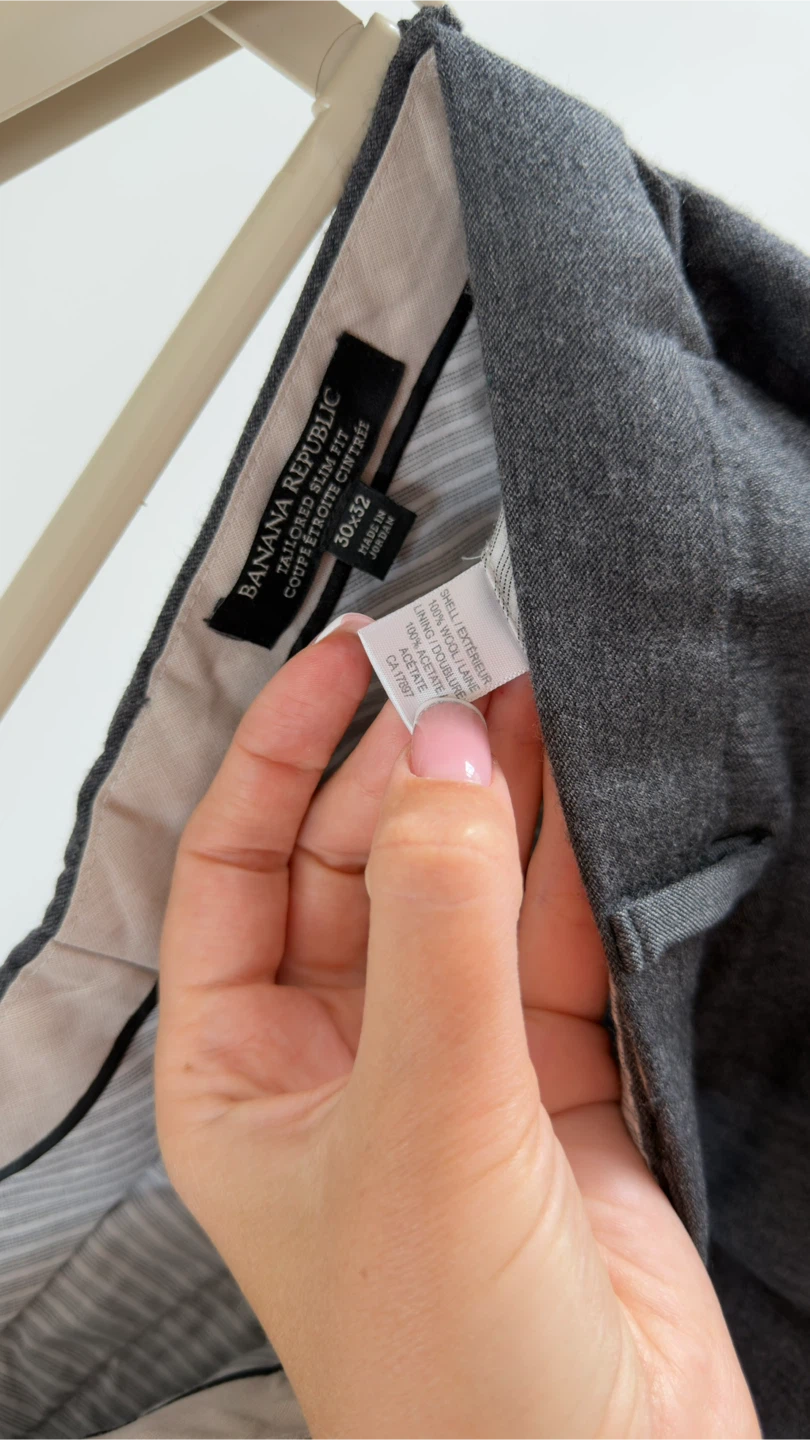 Banana Republic Tailored Slim Fit Trousers - Grey - photo 3
